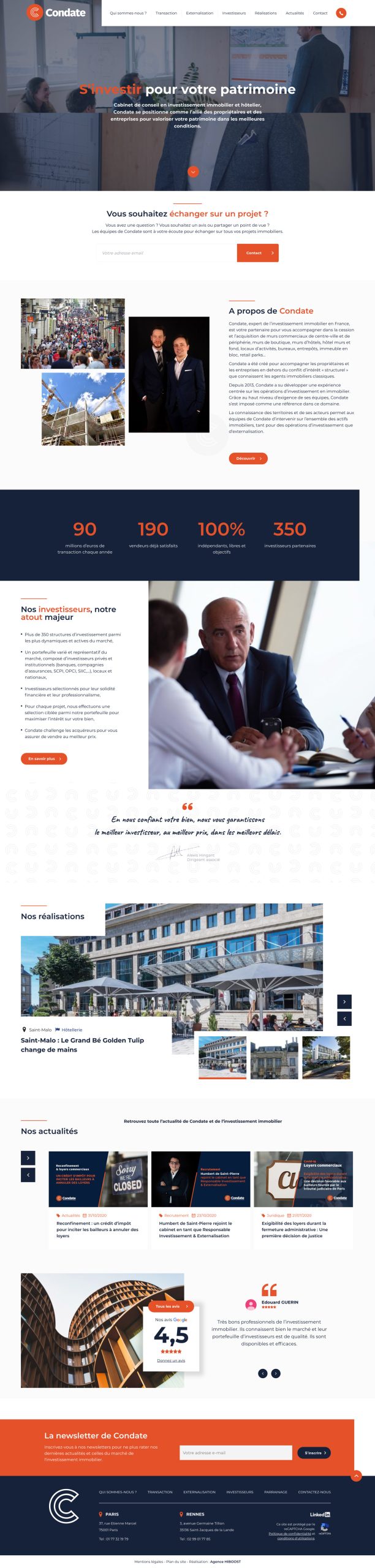 Webdesign Homepage Condate2